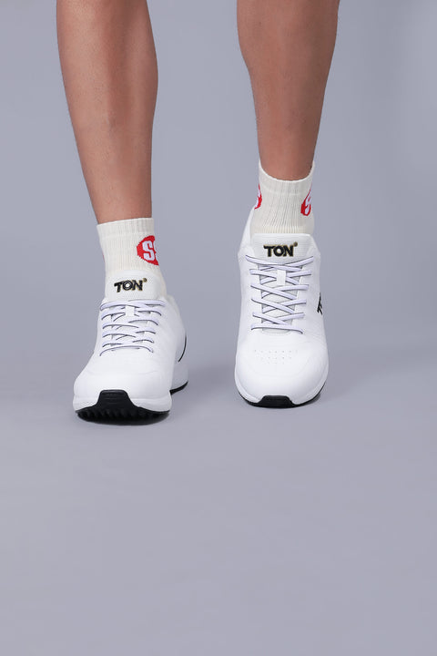 TON Black/White Edition Cricket Shoes - SS